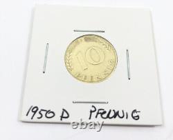 1950 Bundesrepublik Deutschland D 10 Pfennig Federal Republic Of Germany