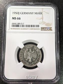 1950 J MS66 Germany 1 Mark UNC NGC KM 110 Federal Republic only 1 graded higher