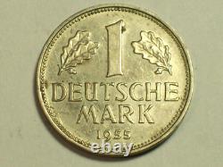 1955-F Germany Federal Republic 1 Mark KM#110 AU SN4898