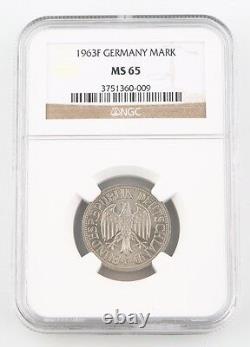 1963-F West Germany 5 Deutsche Mark Coin MS-65 NGC Federal Republic KM-110