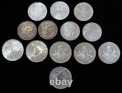 1970's SILVER (148.6 GRAMS) GERMANY FEDERAL REPUBLIC 5 & 10 MARKS 13 COIN LOT