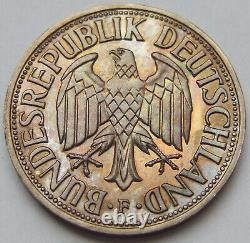 Coin Federal Republic Germany 1 German Mark 1955 F IN Proof