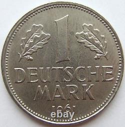 Coin Federal Republic Germany 1 German Mark 1961 J IN Uncirculated
