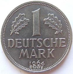 Coin Federal Republic Germany 1 German Mark 1964 J IN Uncirculated