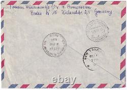 Federal Frg Heuss Mi.nr. 190 Horizontal. Pair Mef On Airmail Letter IN The USA