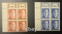 GERMANY Adolph Hitler Block Stamps Collection 22 MINT BLOCKS Third Reich WWII