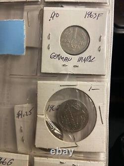 GERMANY COINS 1950/54/56/57/59- 1970 FEDERAL REPUBLIC, Hamburg, Munich, etc