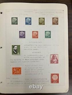 GERMANY FEDERAL REPUBLIC Stamp Collection 1949-74, MNH/MH on 66 homemade pages