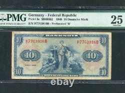 Germany Federal RepublicP-5c, 10 Mark, 1948 Perforated B PMG VF 25