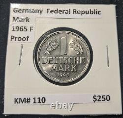 Germany Federal Republic 1965 F Mark Proof KM# 110 8C