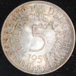 1958F Allemagne/République fédérale 5 Mark en excellent état (AU)