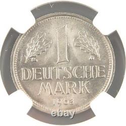1963-F Allemagne de l'Ouest 5 Deutsche Mark Pièce MS-65 NGC République fédérale KM-110
