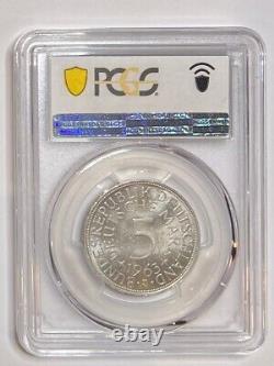 1963 J Allemagne 5Mk République fédérale Argent 5 Mark PCGS MS64+ GOLD SHIELD