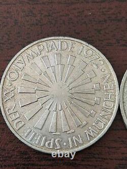 1972 République fédérale d'Allemagne (3) 10 Deutsche Marks en argent Jeux Olympiques de Munich