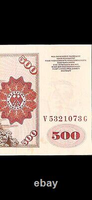 ALLEMAGNE 500 Marks aUNC VGC République fédérale 01-06-1977 Rare ! Collectionnable (PP91)