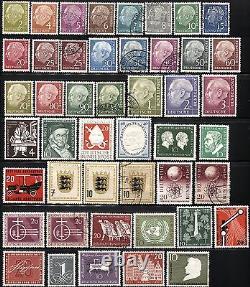 ALLEMAGNE #702-741 Collection de timbres de la Deutsche Bundespost de la République fédérale VALEUR ÉLEVÉE