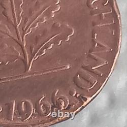 ERREUR République fédérale d'Allemagne 1 Pfennig 1966 D - Pièce en cuivre plaqué