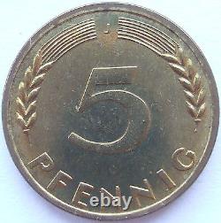 Pièce République fédérale d'Allemagne 5 Pfennig 1950 J en épreuve
