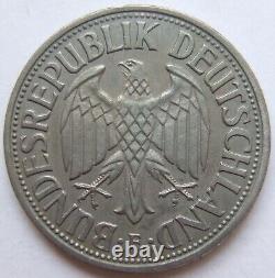 Pièce de 1 Mark allemand de la République fédérale d'Allemagne de 1955 F en non circulée