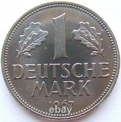 Pièce de République fédérale d'Allemagne 1 Deutsche Mark 1967 F en épreuve