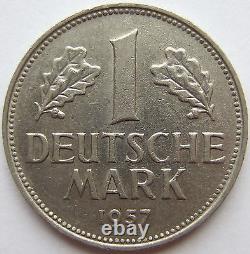Pièce de la République fédérale d'Allemagne 1 Deutsche Mark 1957 G en état extrêmement beau.