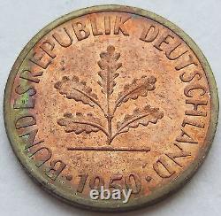 Pièce de la République fédérale d'Allemagne 1 Pfennig 1950 J en Épreuve