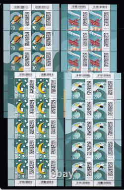 République fédérale Klb. 3670/73 Ensemble de timbres-poste du monde, feuille miniature
