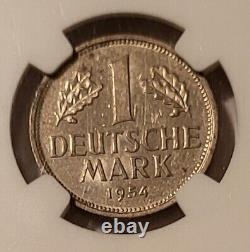 République fédérale d'Allemagne 1954 G Mark MS63 NGC Haute valeur guide