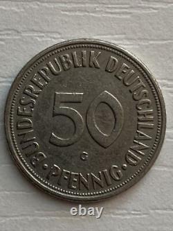 République fédérale d'Allemagne 50 Pfennig KM# 104 1950G (RARE)