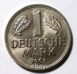 République fédérale d'Allemagne RFA Allemagne de l'Ouest 1 Mark 1 DM 1965 F MS66 NGC KM#110