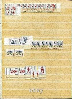Timbres fédéraux définitifs 830 de la SWK allemande significative, timbres en bobine, etc.
